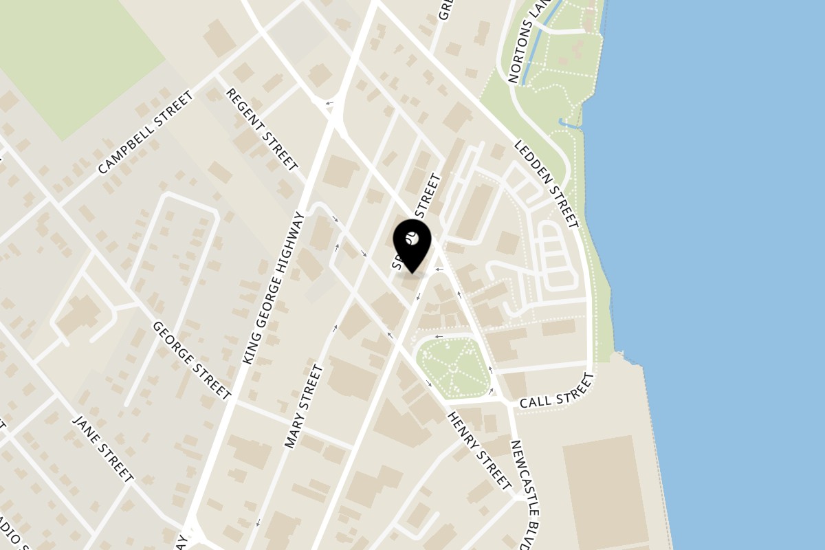 Map showing the location of Sugar Mamas Candy Company on 323 Pleasant Street in Miramichi